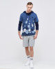 Men's Hazel Blue V-Neck T-Shirt, Velvet Fusilier Logo & Camoflage Fusilier Print